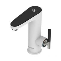 Wasserhahn mit Durchlauferhitzer Bad, 3200W Elektrischer Wasserhahn Bad led Digitalanzeige Waschtischarmatur Einhebelmischer Armatur Waschbecken