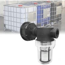 WAY - 1000L Tankanschlusshahn, Gartenschlauchverbindung für Regenwassersammler mit Filterfunktion, S60x6 ibc Wassertankadapter (1/2'' Innengewinde)