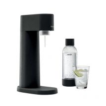 Wasserkarbonisierungsmaschinenpaket + 1-l-flasche - schwarz Mysoda EUR-WD002F-B-FR