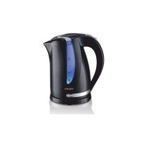 Haeger - blackness - Elektrischer Wasserkocher 1,7 Liter, 2200W, 360° drehbarer Sockel, verdecktes Heizelement aus Edelstahl, Trockengehschutz,