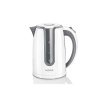 Haeger Hot Grey - Elektrischer Wasserkocher Mit 2200w Leistung, 1,7l Fassungsvermögen - 360° Drehbarer Sockel, Verdecktes Heizelement Aus Edelstahl, 