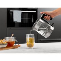 Glas Wasserkocher brighton - 1Liter, Lichtring in Blau, 2200 Watt, 360° drehbar
