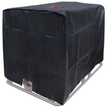 Wassertankabdeckung, 1000l Ibc-tankabdeckung, Wasserbehälter-schutzabdeckung, Staubdicht, Uv- Und Regenfest, 120 X 100 X 116 Cm (schwarz)
