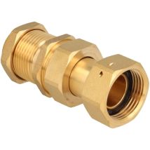 Js Wasserzähler-Verschraubung mit Schiebestück - 2 Zoll üwm x 2 Zoll ag, Messing blank