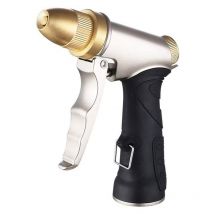Water Gun with Brass Nozzle, Heavy Duty, High Pressure, Adjustable from Stream to Spray, for Washing Car and Pets, Garden/Sidewalk Cleaning-DENUOTOP