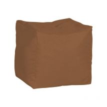 Water Resistant Polyester Stool Bean Bag with Foam Flakes Filling - Brown