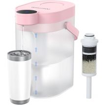 Waterdrop FreshTaste Adoucir l'Eau Carafe Filtrante Électrique, Distributeur de Filtre à Eau Instantané 4L pour Réfrigérateur, Réduit Chlore, Plomb,