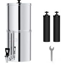 Waterdrop - Système de Filtration d'eau par Gravité, Certification nsf/ansi 372, Système en Acier Inoxydable de 8,5L avec 2 Filtres et un Robinet en