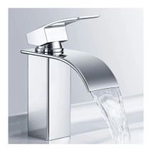 Csparkv - Waterfall Basin Mixer Tap Stainless Steel Bathroom Faucet Chrome Basin Faucet Elegant Design