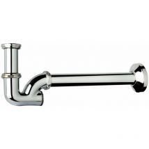 Sifone a u 1 in ottone cromato, per bagno