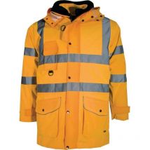 Tuffsafe - Hi-vis xl Orange Waterproof & Breathable 5 in 1 Coat (EN20471)