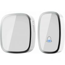 Door Bell, Waterproof Electric Wireless Chime with 300 Meter Range, Chime Kit with LED Flash and 36 Ringtones 4 Level Volumes for Emergency, Home,