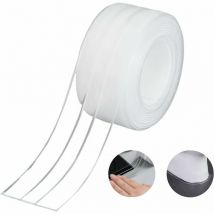 Arnault - Waterproofing Strip,Bathroom Seal Double Fold Silicone White Self Adhesive Tub Tape/Waterproof Mildew Cockroach Prevention for Kitchen Sink
