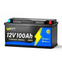 12V 100Ah Bluetooth LiFePO4 Akku H190 – 100A bms, 1280Wh, Schutz bis -20°C – Höhe 188mm – Ideal als Blei-Ersatz für Camper - Wattcycle