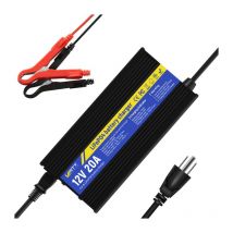 Wattcycle - Chargeur intelligent flottant 14,6V 20A - Compatible avec tous types de véhicules, technologie sans étincelles, léger - Protection