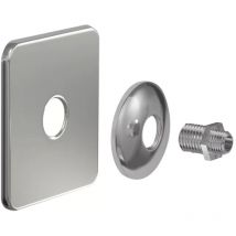 Placa de cubierta cromada Robifix - salida nica M15x21 - M12x17