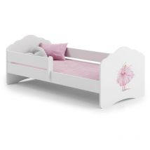 Wave Einzelbett 160x80 mit Rausfallschutz - Prinzessin in einer Krone