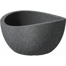 Scheurich - Pflanzschale Wave Globe Bowl Serie 252 schwarz granit ø 40 cm Kunststofftöpfe