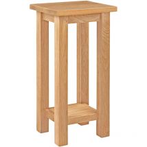 Hallowood Furniture - Waverly Oak Side Table, Solid Wooden Sofa Table in Light Oak, Bedside Table, Coffee Table for Living Room, Oak Plant Stand,