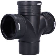 Wavin Sitech+ Double T-Pièce 87,5 110 Noir 3067838