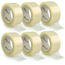 Waytex 930709 - Nastro Adesivo Da Imballaggio, Trasparente, Silenzioso, In Polipropilene, Spessore 28 Micron, Larghezza 50 Mm, Lunghezza 66 M, 