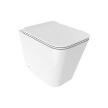 Ercos - wc au sol à ras du mur en céramique blanc brillant Wave BCWAVLVASO0003 Blanc brillant