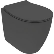 Wc au sol noir mat 52 cm de long Ercos Kite bcktekvaso Noir mat