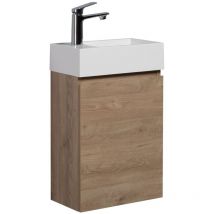 Wc Badmöbel Angela 40x22 cm Kastanien Eiche - Schrank Waschbecke