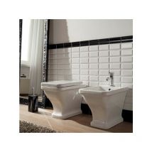 Wc + bidet + coprivaso chiusura rallentata Butterfly filomuro Ceramica Scarabeo