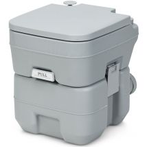 Maisonchic - wc Chimique Portable 20L Toilette Chimique Portatif, Réservoir d'eau 10L, pour camping, plein air, 36x35x42cm, Gris CW7417 Maison Chic