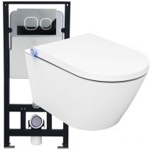 Wc multifunzione Bernstein Basic 1102 - offerta speciale 17 - sistema di installazione a parete per wc sospesi G3004A con placca di comando Placca di