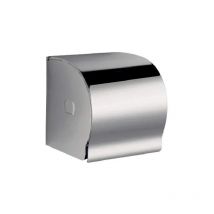 WC-Papierspender mit Deckel Edelstahl hochglanzpoliert