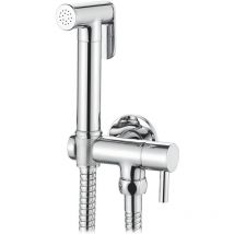 Wc Set avec, Flexible, Support, Douchette, Chromé, Argent