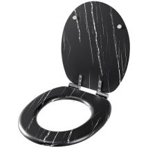 Wc Sitz Absenkautomatik Mdf O-form, Meejee Toilettendeckel Holz Quick-release Funktion Mit 250kg Belastbarkeit