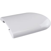 Idralite - Weißer Duroplastischer Toilettensitz "luna 2" Mit Edelstahlscharnieren H050 – Fer 410786.
