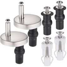 Wc-sitzscharnier – 2 Stück – Universal – Wc-sitz-montageset – Edelstahl – Verstellbar