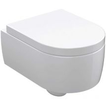 Water Flo sospeso salvaspazio cm. 50x36 in ceramica bianco lucido