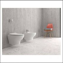 WC Sospeso ELIOS con Sedile Termoindurente Soft Close SLIM Ceramica - Colore Bianco