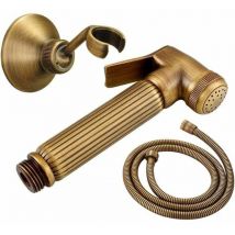 Ahlsen WC-Duschset für Toilette, Bidet-Sprühgerät, Messing-Hand-Bidet-Sprühgerät, wandmontiertes WC-Bidet-Sprühgerät mit Schlauch und Halter für