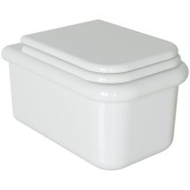Bleu Provence – WC suspendu rétro – Céramique brillante – Dimensions L51 x P36,5 x H42 cm – 35 couleurs disponibles
