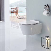 Wc suspendu sans bride 1088R - Abattant Softclose inclusExtra plat - Bernstein