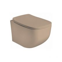 Wc Suspendu Sans Rebord En Céramique Sable Mat Mozart