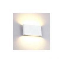 Rnemitery - 12W Applique Murale Intérieur Extérieur Lampe Murale Aluminium Eclairage Up and Down Conception Moderne Blanc Chaud pour Chambre Maison