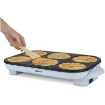 Hkoenig - Weasy Crepera Eléctrica 6 mini pancakes, antiadherente, 1500W - Ref. GOO60