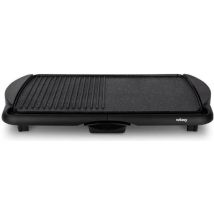 Weasy - Sto52 Plancha Éléctrique 2000w - Plaque Effet Pierre - 52x27cm - Température Réglable - Revetement Anti-adhésif - Bac