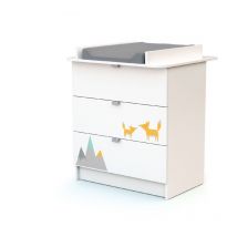 Commode à langer 3 tiroirs Panda en bois - Webaby