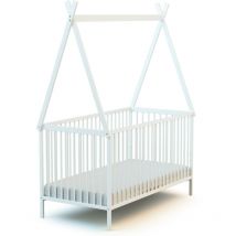 Lit bébé en bois 70 x 140 cm avec tipi - Webaby