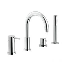 Nobili - Miscelatore bordo vasca serie live WEBK110/9TCR Cromato - Ottone