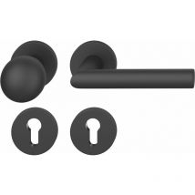 Fsb - Wechselgarnitur 12 1076 Asl Auf Rosette Pz, Knopf Fest, Schwarz Matt