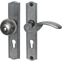 Halcö - Türbeschlag Stubai SH-Wechselgarnitur Türgriff pz 88, rechts ts 70 Eisen, verzinkt schwarz hell passiviert